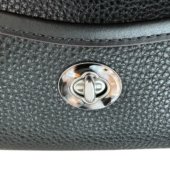 Elegant Black Leather Crossbody Bag - Picture 5 of 6